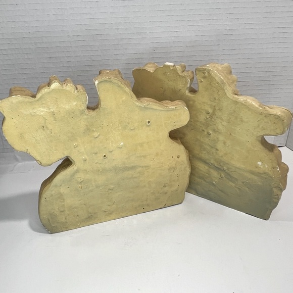 Vintage Chalkware Pegasus Bookends - Picture 5 of 6